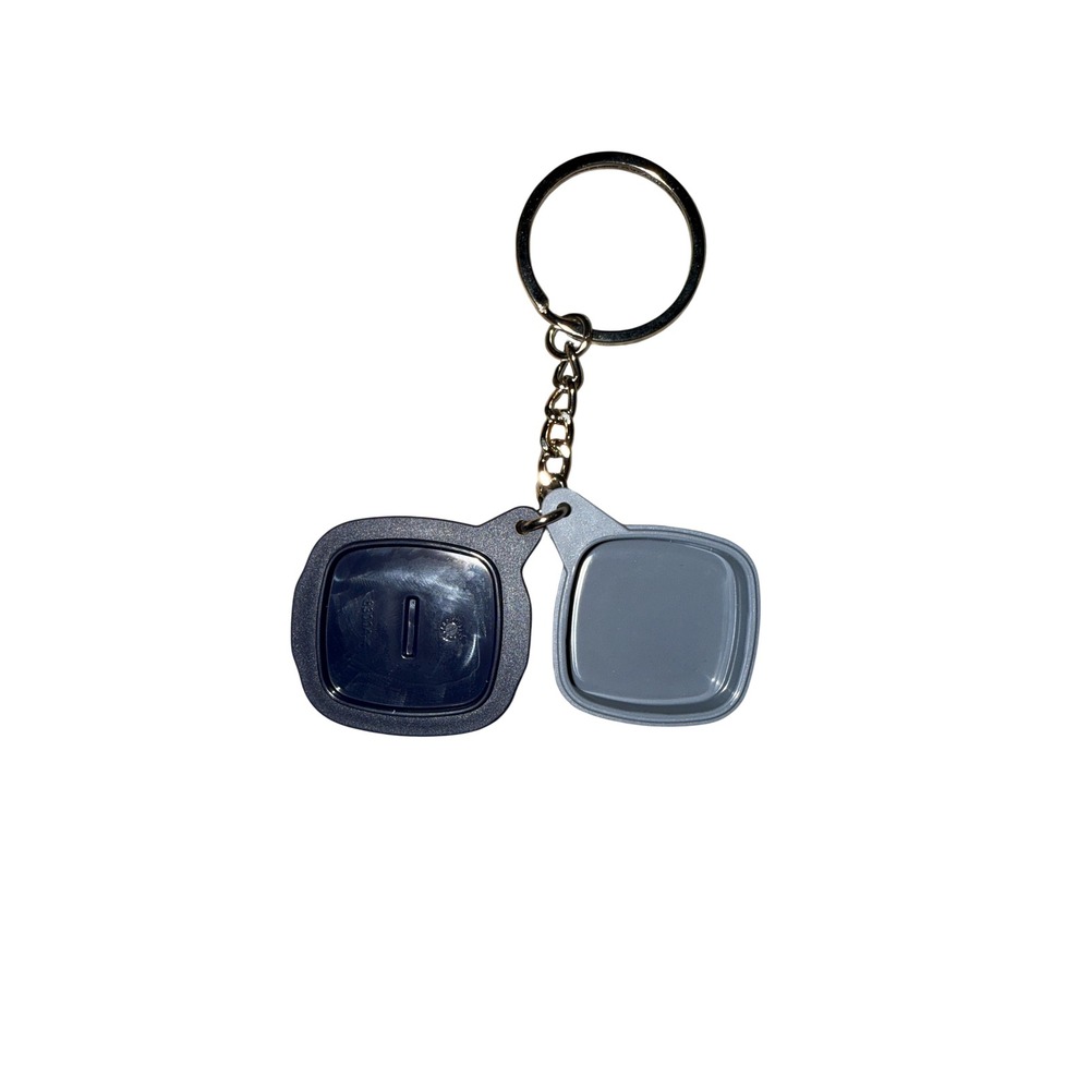 Tupperware Keychain Unisex OS Navy Blue Mini Container Novelty Charm